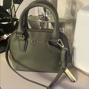 Steve Madden Olive Green Dome Satchel